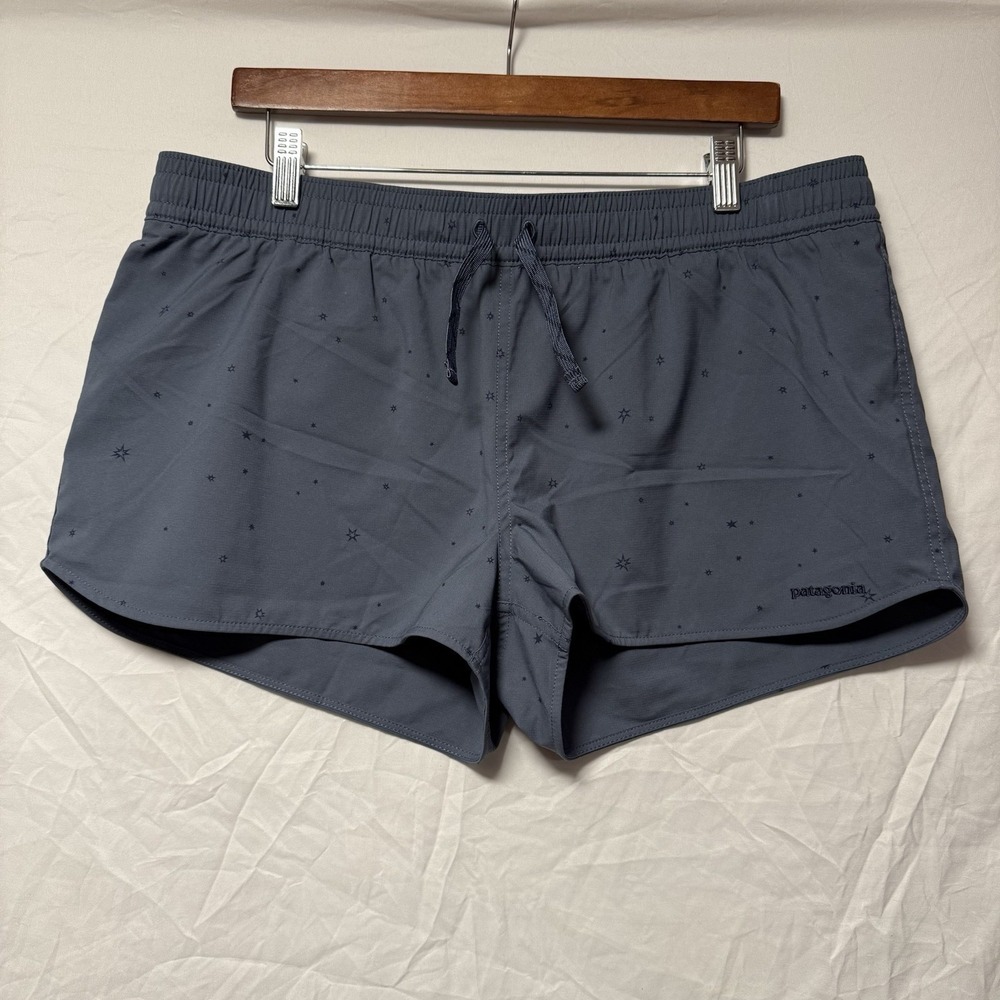 Patagonia Stretch Planing Micro Shorts 2" Mica Pop Dolomite Blue Stars Sz Large
